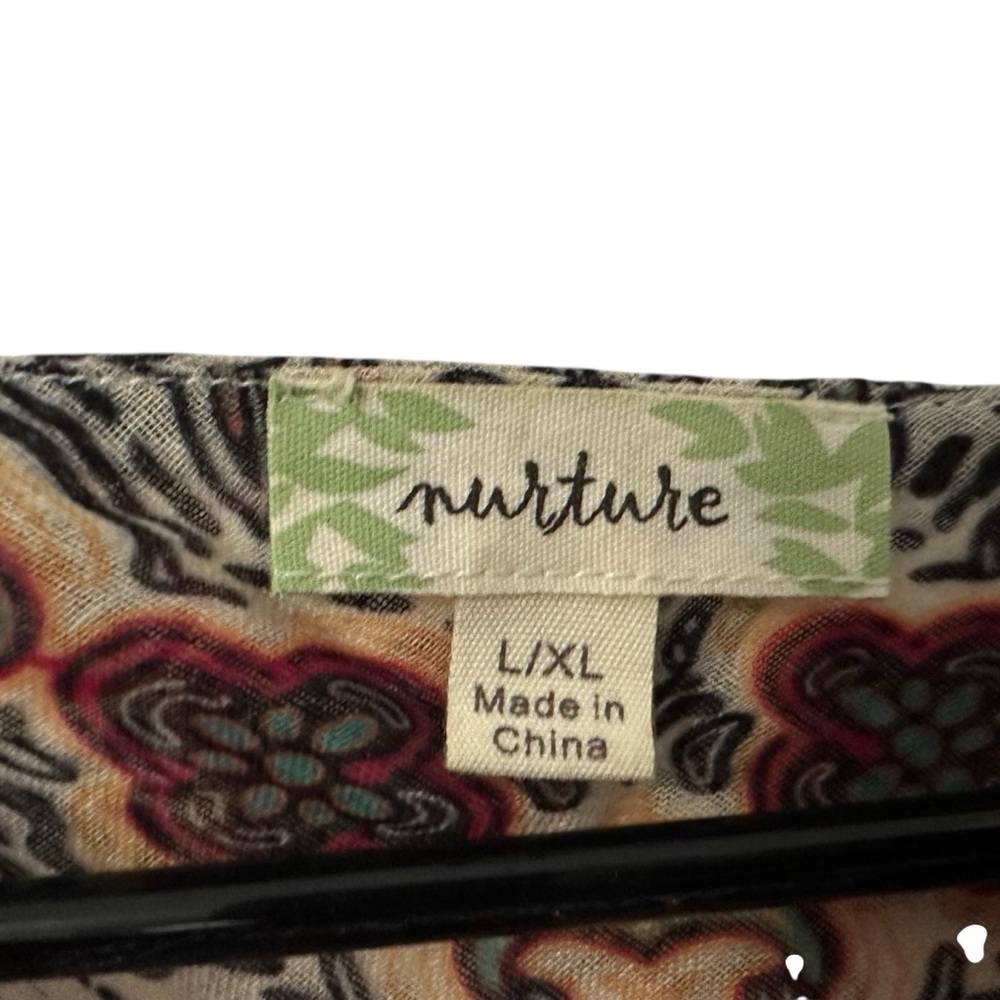 Nurture Womens Southwestern Print Fringe Shawl Sz L/XL Multicolor Lightweight - Picture 6 of 6